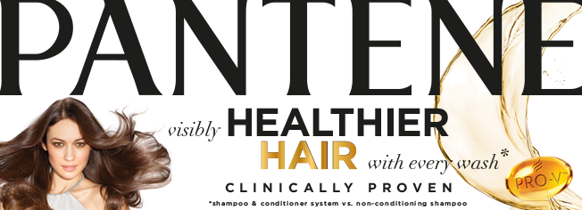 Pantene PRO-V visibly healthier hair with every wash* - clinically proven. *Shampoo & conditioner system vs non-conditioning shampoo